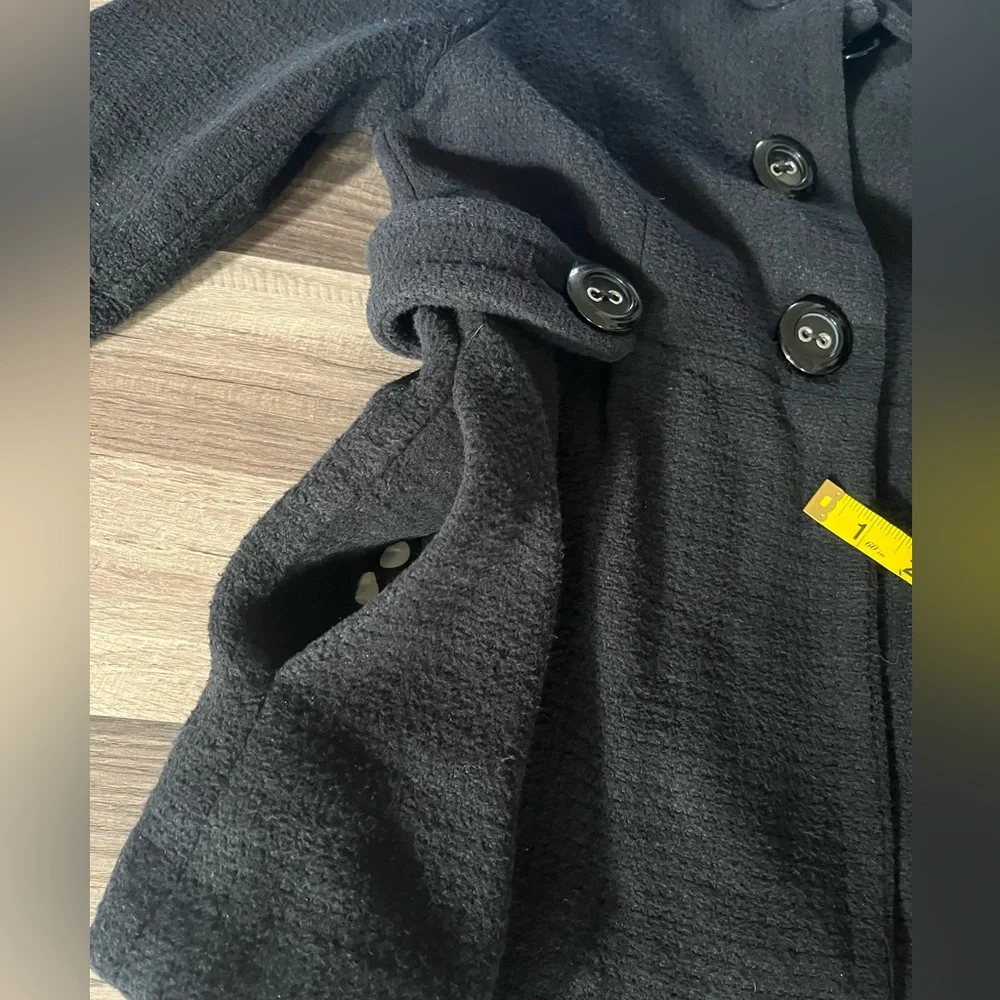 XX1 Forever 21 Black Pea Coat Size Small - Picture 7 of 16